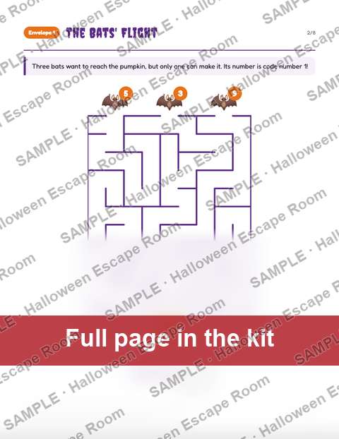 Sample page from the kit: The Bat Flight