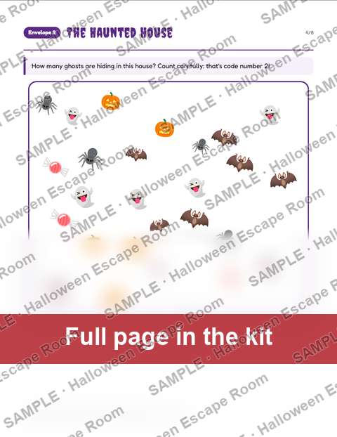 Sample page from the kit: The Ghost House