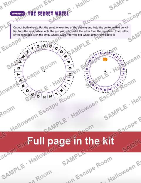 Sample page from the kit: The Secret Wheel